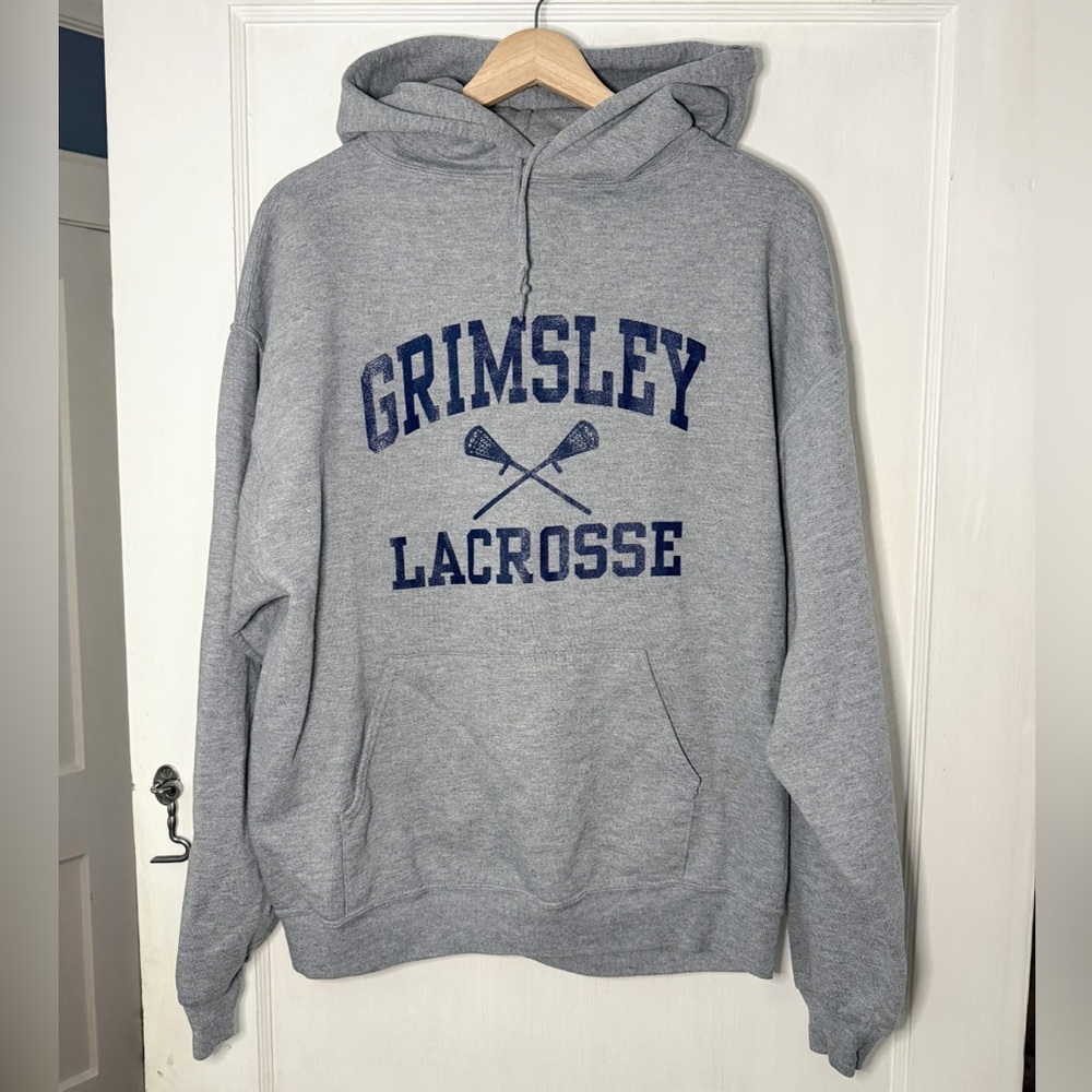 Vintage Varsity Style Lacrosse Hoodie Unisex Size L